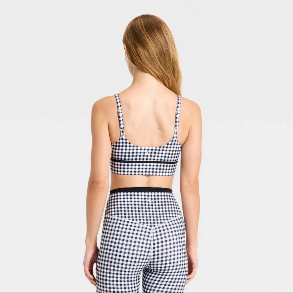 JoyLab™ Women's Piped Sports Bra - Black/White XS - Picture 2 of 11